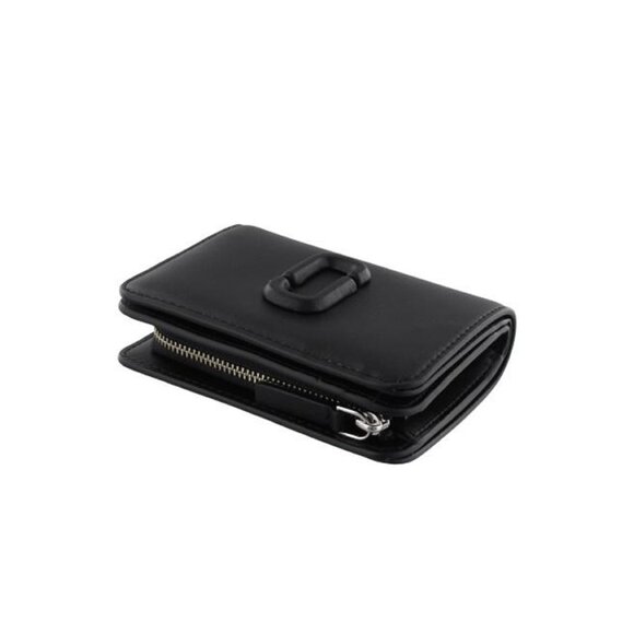 Marc Jacobs Smooth Black Leather Compact Wallet - Picture 2 of 6